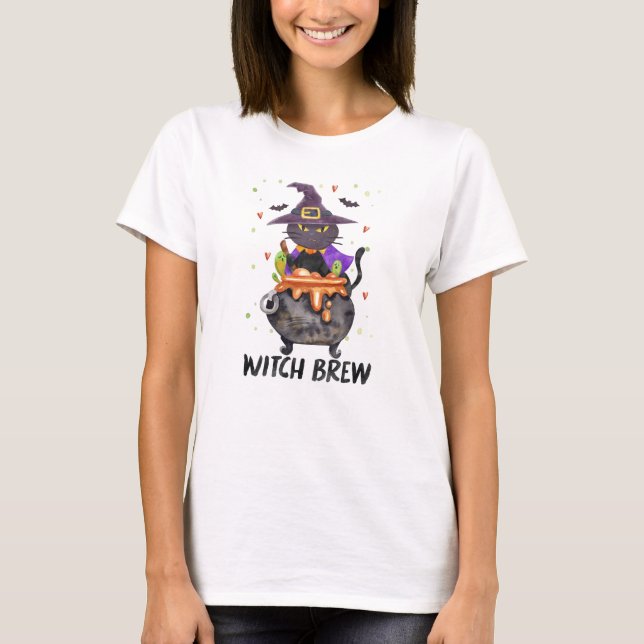 Camiseta Brecha de bruja - Bruja de gata (Anverso)