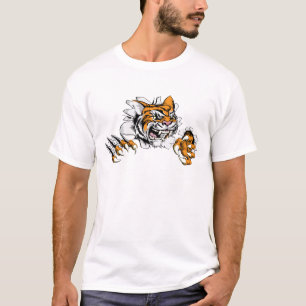 Camiseta Brecha de la garra de la mascota del tigre
