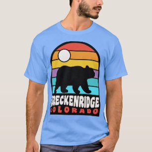 Camiseta Breckenridge Colorado Bear Badge Retro Sunset