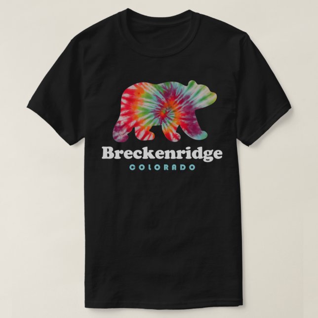 Camiseta Breckenridge Colorado Bear Tie Dye (Diseño del anverso)