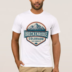 Camiseta Breckenridge Colorado - Emblema Retro de Montaña