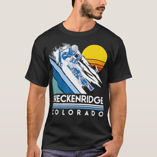 Camiseta Breckenridge Colorado Retro Ski (Anverso)