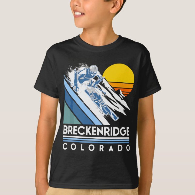 Camiseta Breckenridge Colorado Retro Ski (Anverso)