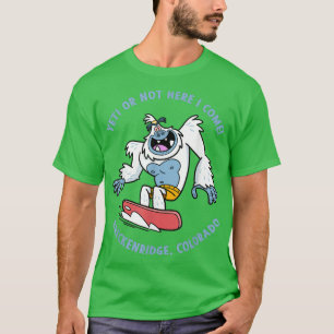 Camiseta Breckenridge, Colorado Yeti Snowboard Vacation