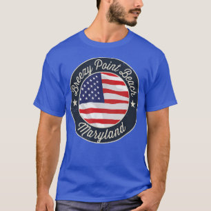 Camiseta Breezy Point Beach - Patriotic Maryland Souvenir T