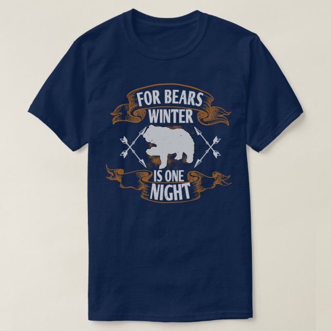 Camiseta Bren For Bears Winter Es Una Noche (Diseño del anverso)