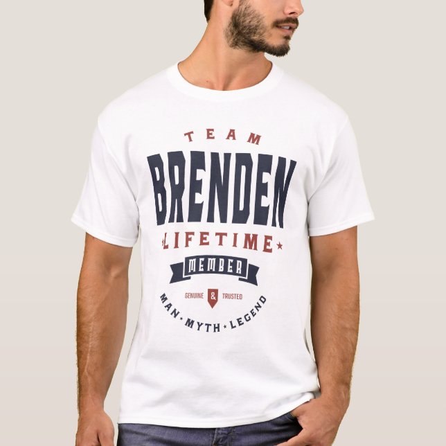 Camiseta Brenden Personalized Name Birthday Gift (Anverso)