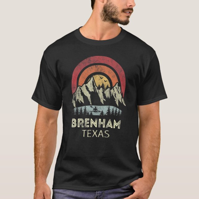 Camiseta Brenham Texas Mountain Sunset Sunrise Kayaking (Anverso)