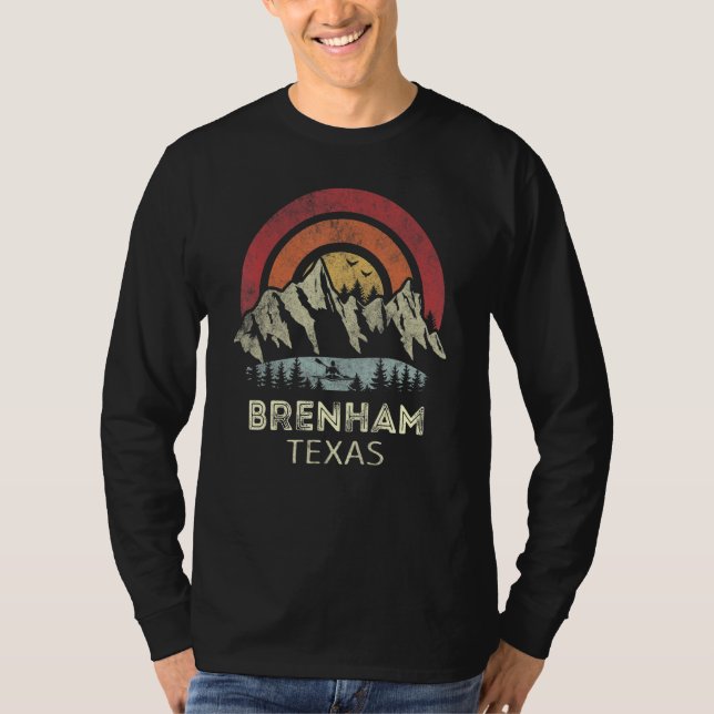 Camiseta Brenham Texas Mountain Sunset Sunrise Kayaking (Anverso)