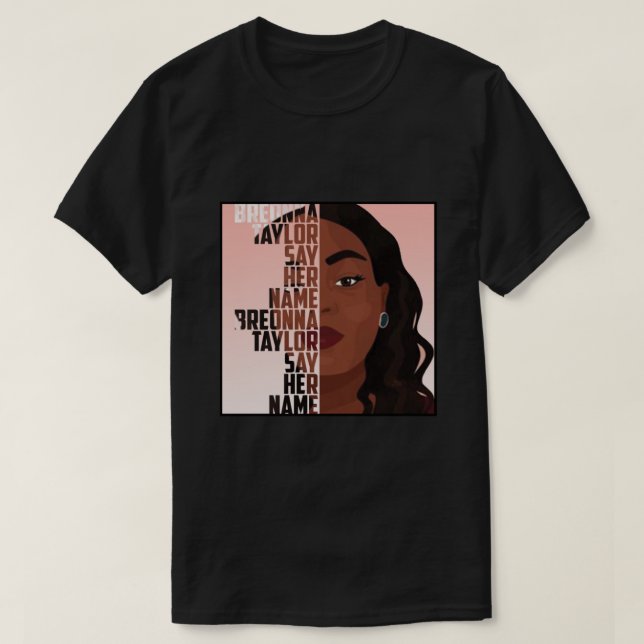 Camiseta Breonna Taylor dice su nombre (Diseño del anverso)