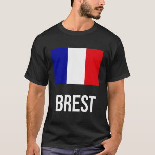 Camiseta Brest Ciudad Bandera Francesa de vacaciones Rota F