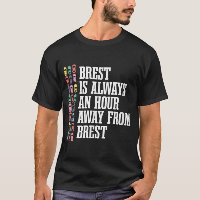 Camiseta Brest está a una hora de distancia Francia Funny H (Anverso)