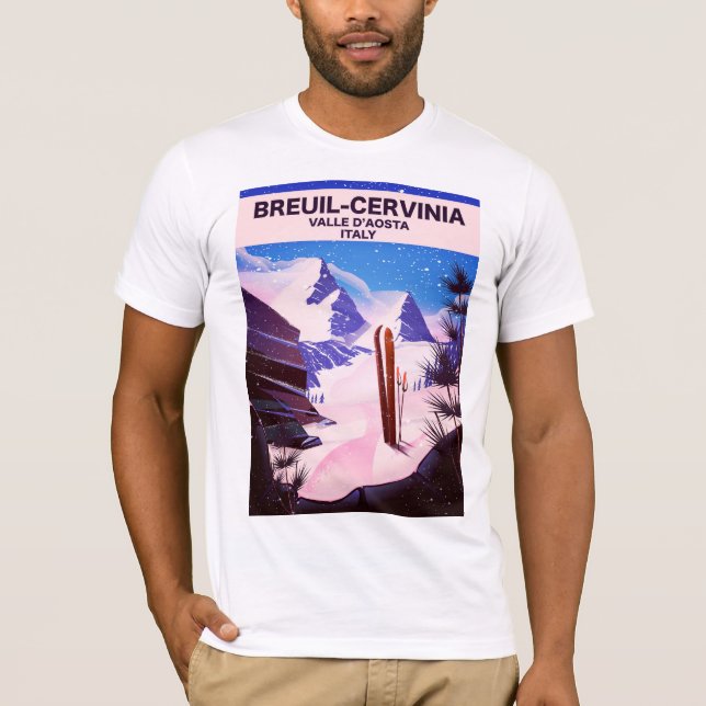 Camiseta Breuil-Cervinia, Valle de Aosta, italia, poster de (Anverso)