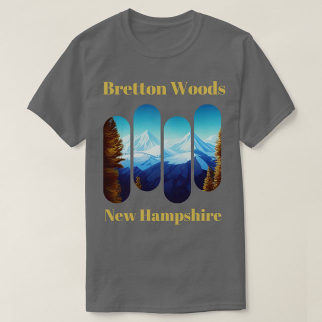 Camiseta Breve esquí New Hampshire 1 (Diseño del anverso)