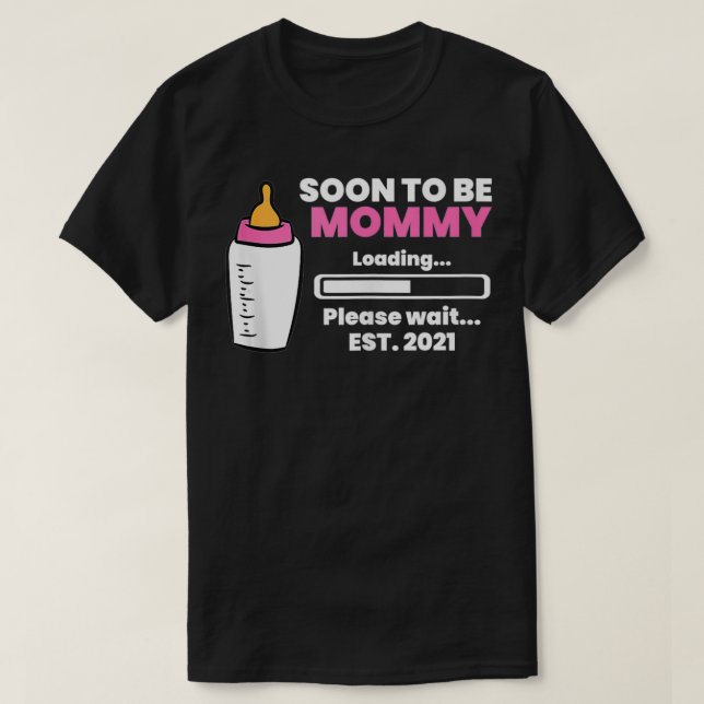 Camiseta Breve Para Ser Mami Est 2021 Embarazo Revela Mami  (Diseño del anverso)