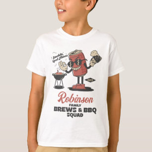 Camiseta Breve Y BBQ Squad Funny Barbeque Family Personaliz