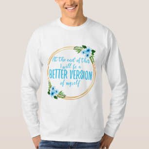 Camiseta breves afirmaciones sobre sueños y objetivos
