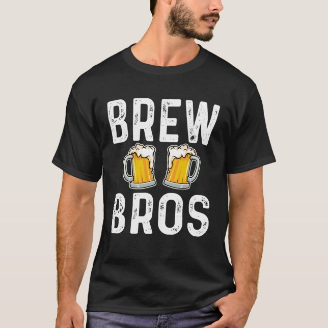 Camiseta Brew Bros  Group Club Matching Beer  Drinker Home (Anverso)