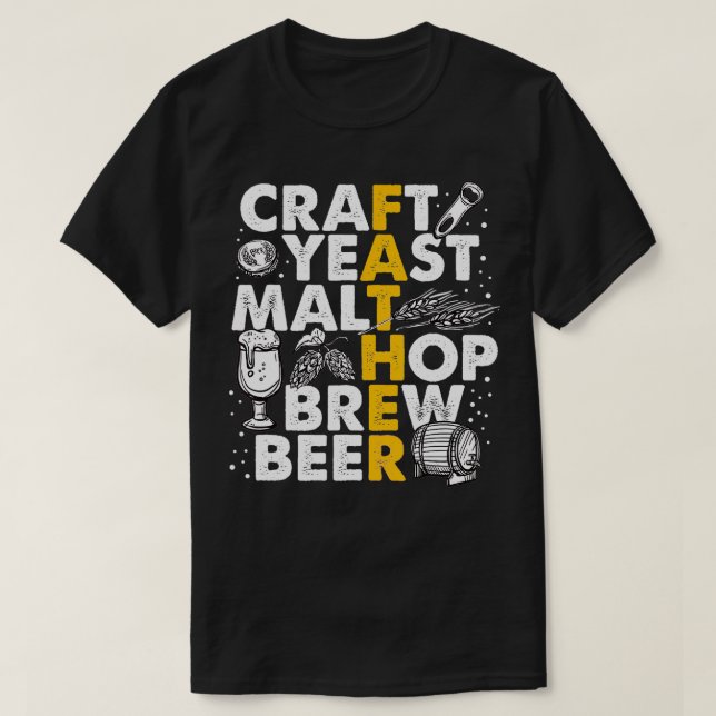Camiseta Brew Dad Beer Brewer Brewer Brewer Father Gift (Diseño del anverso)