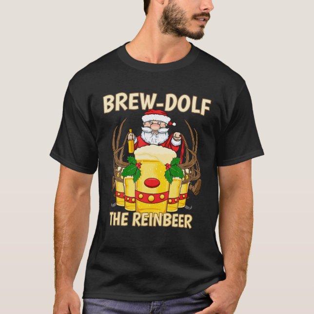 Camiseta Brew-Dolf Navidades de cerveza de reno de Reinbeer (Anverso)