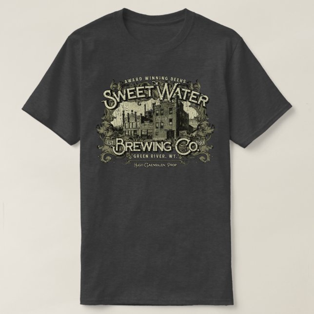 Camiseta Breweriana Sweet Water Brewing Company 1899 (Diseño del anverso)