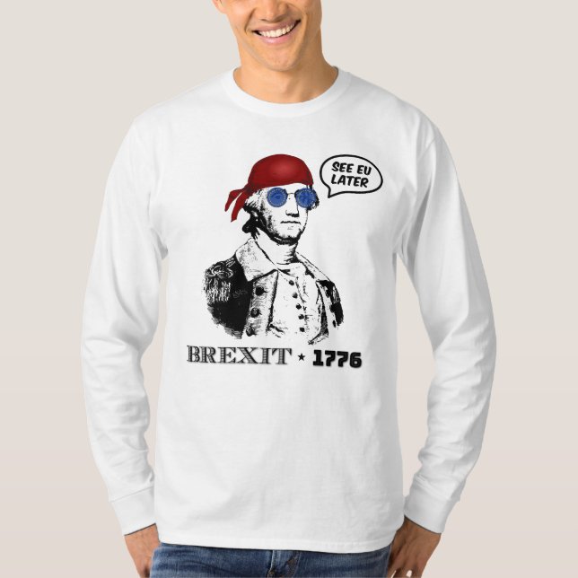 Camiseta Brexit 1776 George Washington Cool Sunglasses (Anverso)