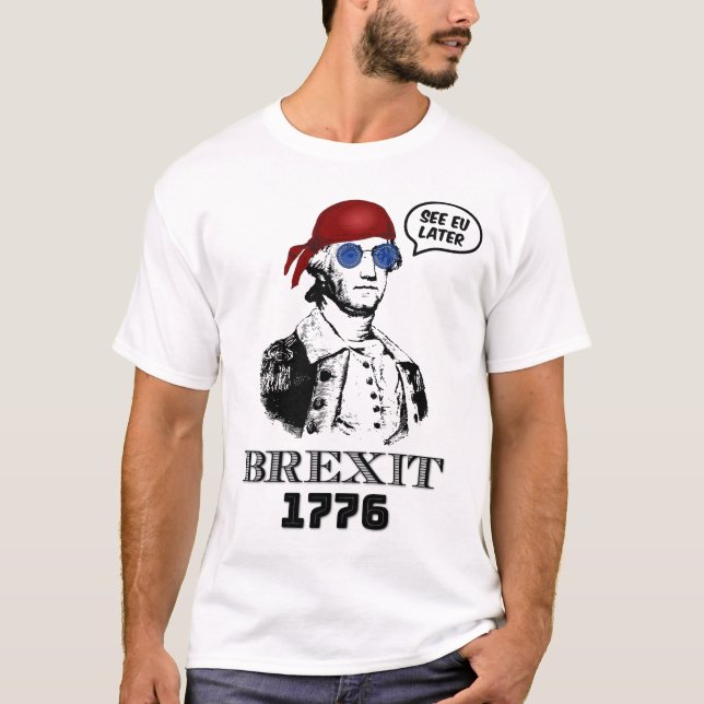 Camiseta Brexit 1776 George Washington Cool Sunglasses (Anverso)