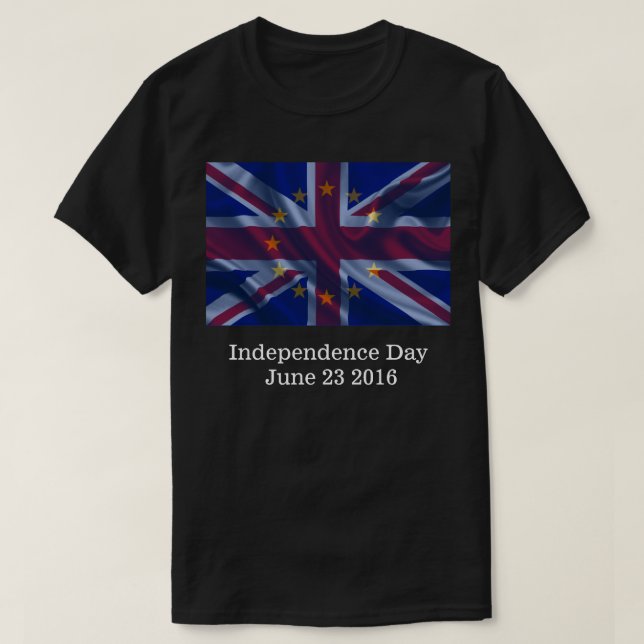 Camiseta Brexit 2016, Día de la Independencia de Gran Breta (Diseño del anverso)