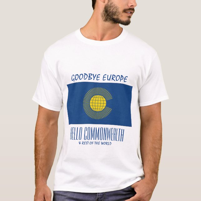 Camiseta BREXIT Adiós Europa Hola COMMONWEALTH (Anverso)