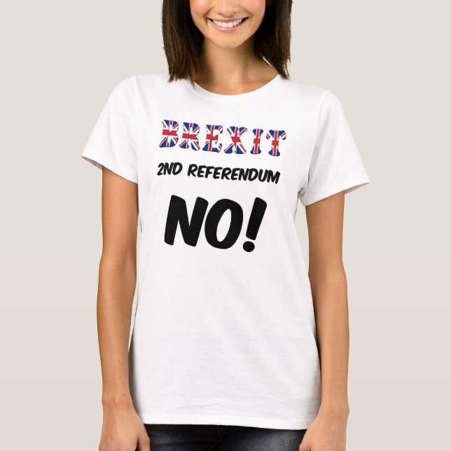 Camiseta Brexit de T-Shirt 2do referéndum no (Anverso)