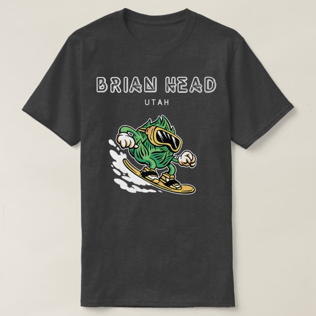 Camiseta Brian Head Utah Funny Snowboarding Beer Hops (Diseño del anverso)
