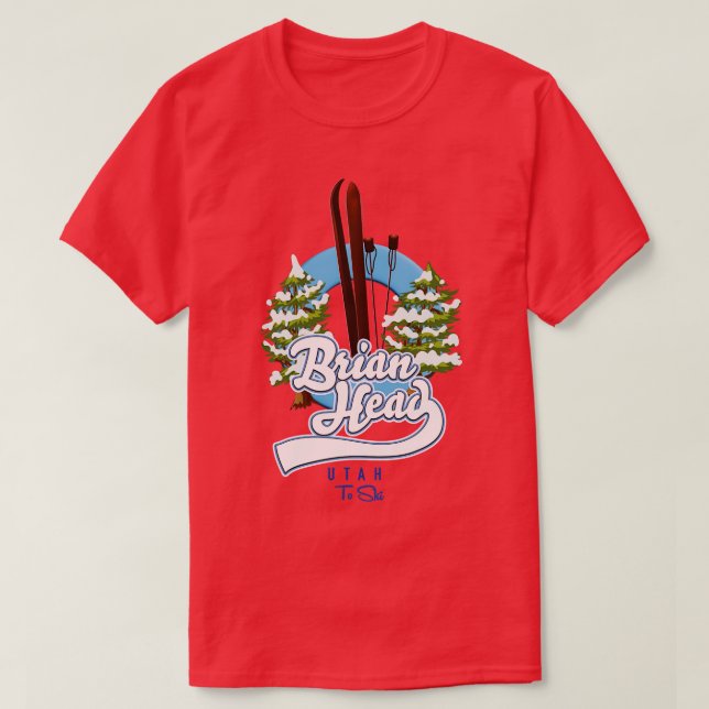 Camiseta Brian Head Utah para esquiar (Diseño del anverso)
