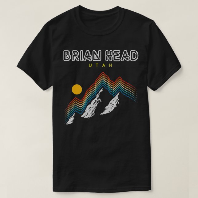 Camiseta Brian Head Utah USA Ski Resort 1980 Retro Collect (Diseño del anverso)