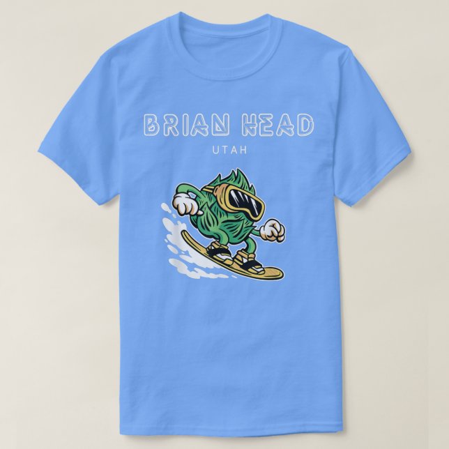 Camiseta Brian Head UtahFunny Snowboard Beer Hops (Diseño del anverso)