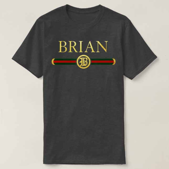 Camiseta Brian Name Personalized Royal Luxury Gift Hombres  (Diseño del anverso)