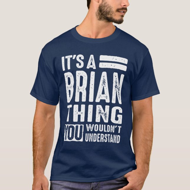 Camiseta Brian Personalized Name Birthday Gift (Anverso)
