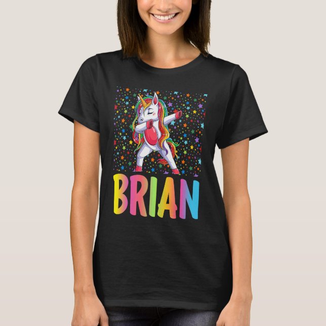 Camiseta Brian Unicornio haciendo Dab (Anverso)