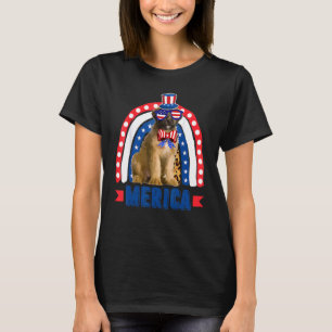 Camiseta Briard Dog Arcoiris Leopard Bandera De Merica 4 De