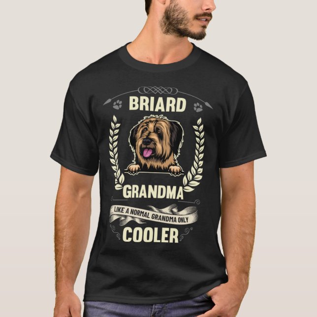 Camiseta Briard Grandma Like A Normal Grandma Only Cooler (Anverso)