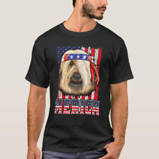Camiseta Briard Merica 4 De Julio Bandera Patriótica De Per