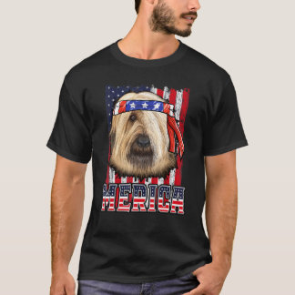 Camiseta Briard Merica 4 De Julio Bandera Patriótica De Per