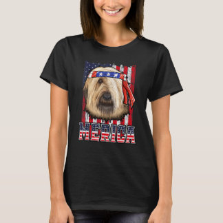 Camiseta Briard Merica 4 De Julio Bandera Patriótica De Per