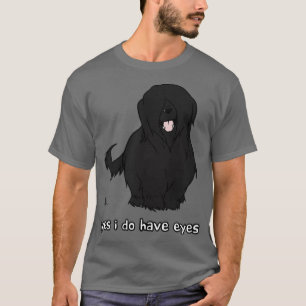 Camiseta Briard negro Sí tengo ojos