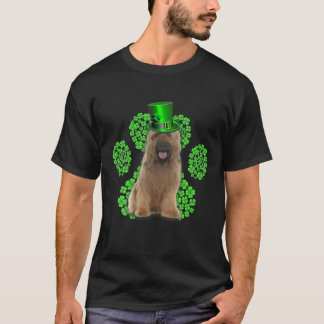 Camiseta Briard Shamrock Paw Clovers St Patrick's Day