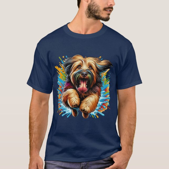 Camiseta Briard Splash of Color (Anverso)