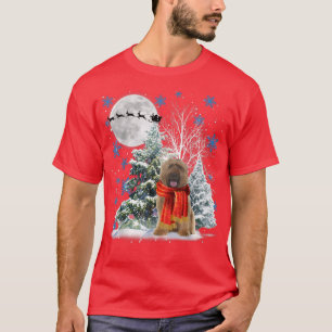 Camiseta Briard Under Moonlight Navidades De Nieve Pajama