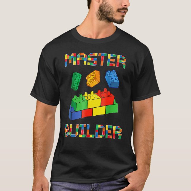 Camiseta Brick Builder Blocks Building Master Builder  Toys (Anverso)