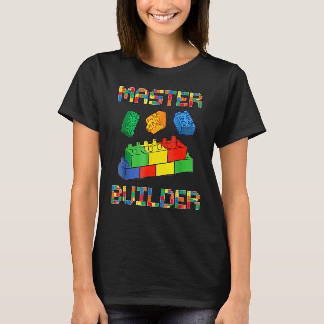 Camiseta Brick Builder Blocks Building Master Builder  Toys (Anverso)