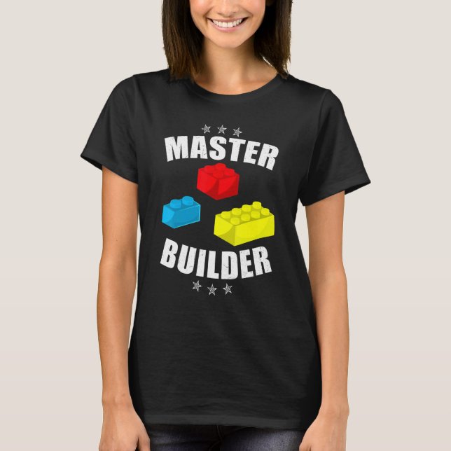 Camiseta Brick Builder  Blocks Building Master Builder Toys (Anverso)