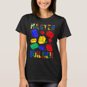 Camiseta Brick Builder Bloques Master Builder Niños Chicas